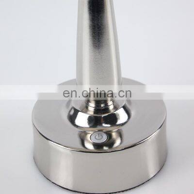 Home Decor Modern Round Fabric Shade Aluminium USB Charging Port Bedroom Bedside Table Lamp photo-4