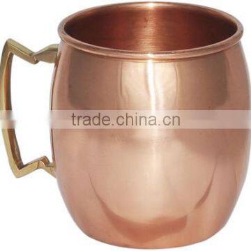 Non Hammered Copper Mug, 16 Oz Smooth Plain Copper Moscow Mule Mug photo-6