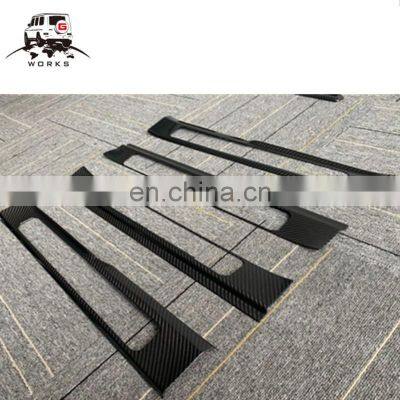 2020y G class W464 W463A dry carbon fiber material car door welcome pedal cover for W464 G500 G63 front door trims parts