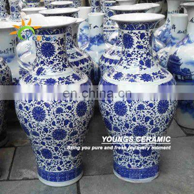 Tall Chinese Blue and White Porcelain Flower Vase For Retail and Wholesale