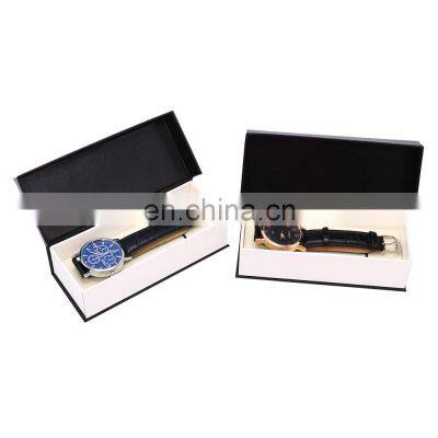 High Quality Customize Logo Gift Box Luxury Black Color High Grade pu Paper Watch Packaging Box photo-5
