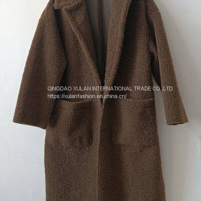 women's artificial fur long coat