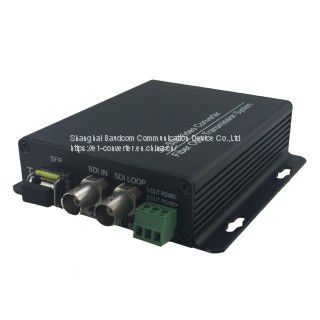 one channel 3G SDI video fiber converter with loopout