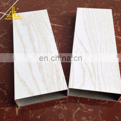 New Fashion Color 6063 White Paper Transfer Printing Wood Grain Aluminium Extrusion Profile