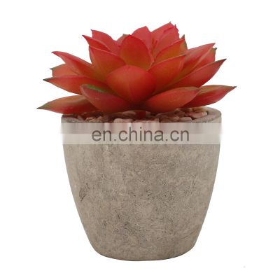 New Arrival Artificial Bonsai Plastic Mini Potted Set Custom Flower Pots And Planters Small Artificial Succulents Plants Potted