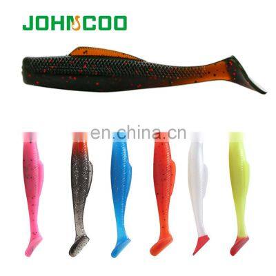 JOHNCOO 2021 Hot Sale 8cm Paddle Tail TPE Material Soft Bait Minnowz Fishing Lures photo-2