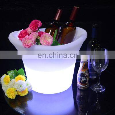 KTV/ Nightclub Party rechargeableWholesale colorful Rechargeable rose champagne Beer illuminated ice  LED Glowing LED Ice Bucket