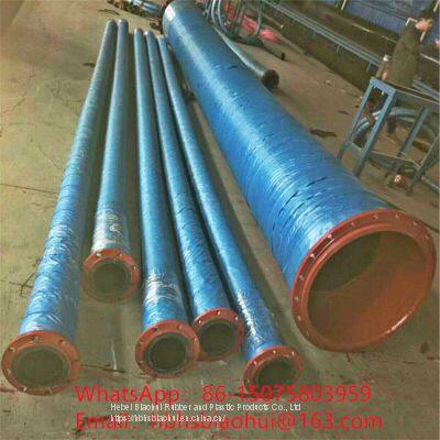 High pressure rubber steel wire pipe suction and drainage hose for transporting sediment and mud