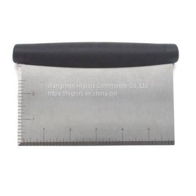 Dough Bench Scraper With Ruler Kitchen Baking Pastry Cutter Grip Handle Pastry Cutter photo-3