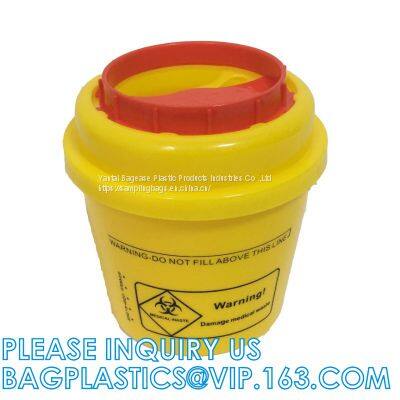 for Hospital Use Medical Waste Sharps Container, Sharps Box/ Sharps Containers, Sharpsguard Yellow Lid 1 Ltr Sharps, Sha photo-3