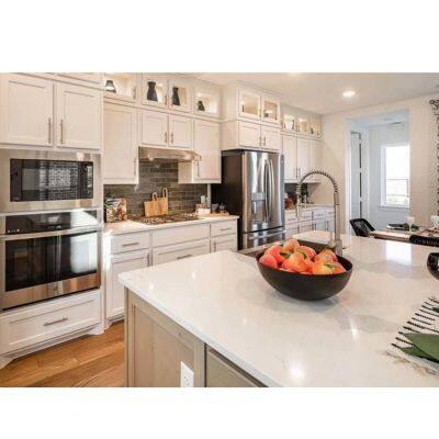 Code：9007，Calacatta Artificial Stone Quartz Slab Kitchen Countertops photo-3