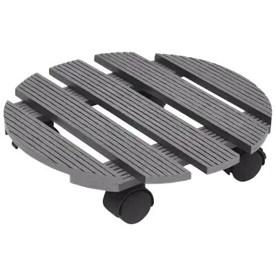 Wpc Pot Stand Heavy Duty Squared Flower Tray With Wheels Plant Holder With Roller Plant Pot Roller for Indoor and Outdoor photo-3