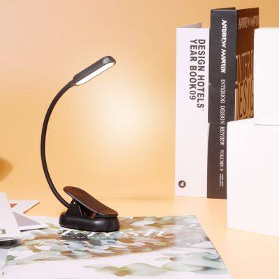 Black Children S Room Lovely Dual Lighting Colors LED Clip Reading Table Book Lamp photo-4