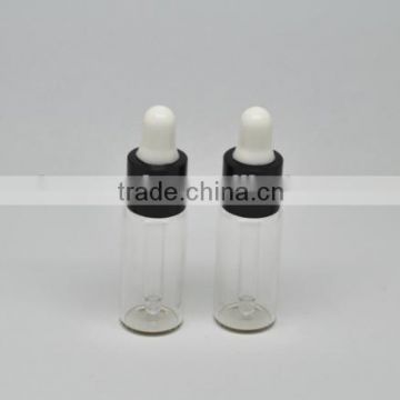 cosmetic glass dropper bottle,5ml glass dropper bottle,13/415 plastic dropper