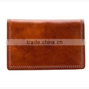 Factory Customize Italian Old Leather Card Case RFID Blocking Lining Card Pocket photo-2