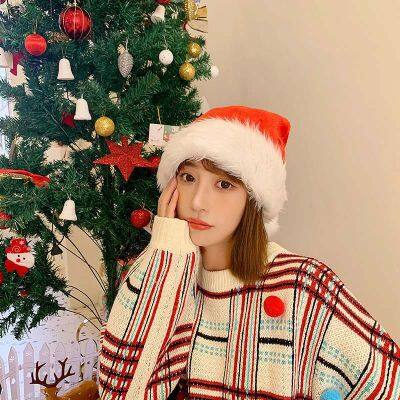 China Factory Plush Cap Christmas Decoration Christmas Hat Santa Claus Hat photo-3