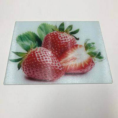 Household Kitten Tempered Glass Chopping Board