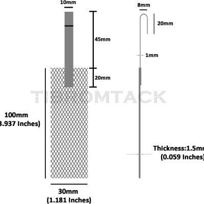 TIBROMTACK Jewelry Plating Plater Tool Mesh With Handle Titanium Anode Mesh With Platinum Coating for Rich Hydrogen Water and Ionized Water Generator photo-2