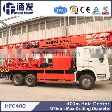 400 meters depth water drilling rig installed on truck price