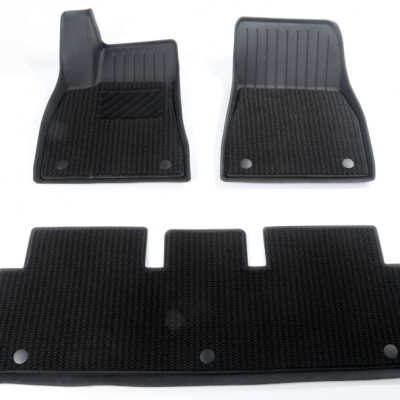 Professional Mold-Injection Floor Mats for Tesla Model Y Juniper with Double-Layer Snap Design & Carpet Lining - DZ25022102
