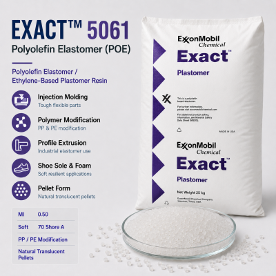 ExxonMobil Exact 5061 POE Plastomer Resin for PP PE Modification TPO Compounding Injection Molding Film Applications