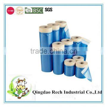 Pretaped masking film hot blue film