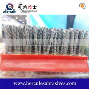 Marble frankfurt steel wire brush, steel rope brush for stone polishing