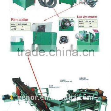 Qingdao Eenor Scrap Tire Dispose Machine / Waste Tyre Recycling Line For Making Rubber Powder