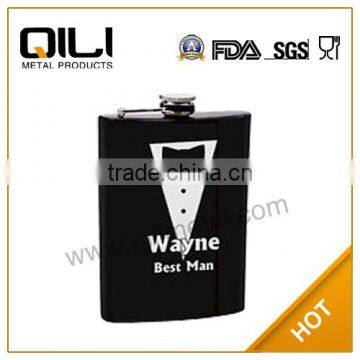 Painting stainless steel high quality whisky flask