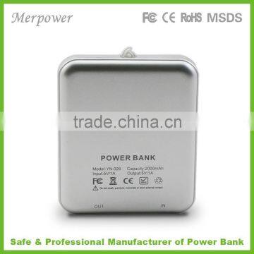 To High Quality Mirror Portable Power Bank Rechargeable 2200mah photo-4