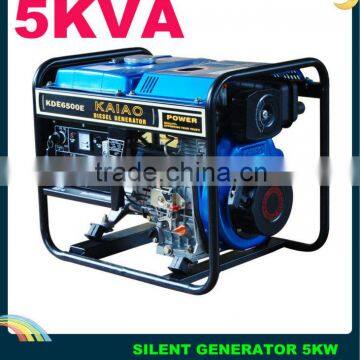 5kva electric start diesel generator KDE6500E HOT SALE