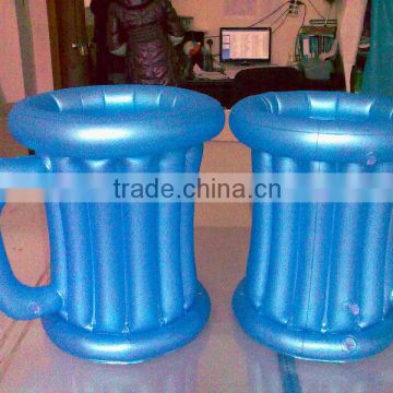 big inflatable cup for beer cooler/PVC inflatable beer cooler in cup shape