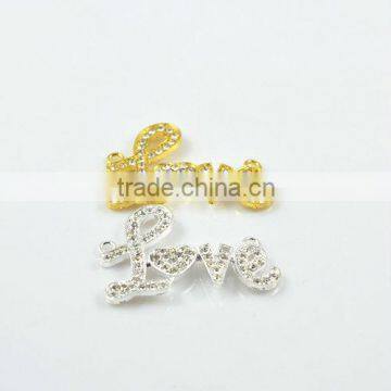 Alloy love inlay diamond accessories special for bracelet vners express alibaba