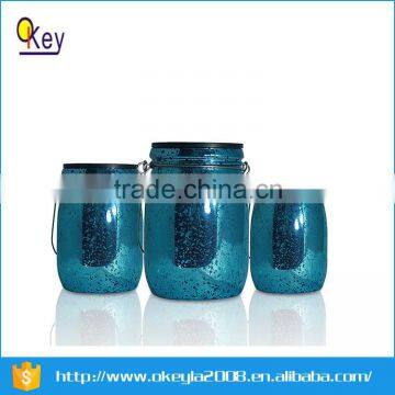 Solar operated glass hanging canning jar light