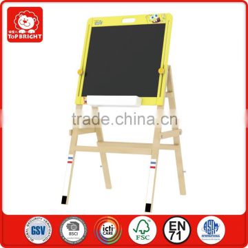 kids wooden brand toy double-faced drehbar chalkboards and white boards blackboard eraser folding magnetic wooden spongebob toys