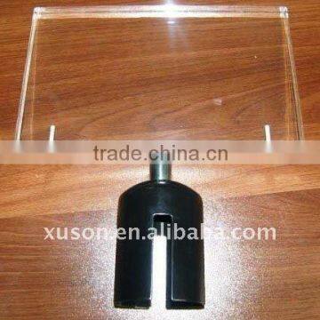 Portable PMMA A4 sign holder for queue pole