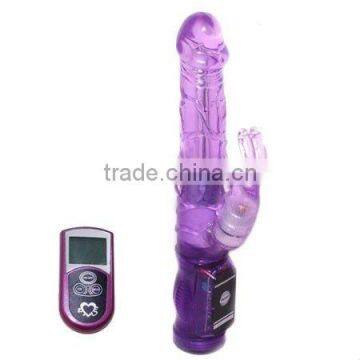 Sex toy, 6 SPEED AND 6 ROTATION WIRELESS RABBIT 8.5" VIBRATOR