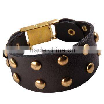 Wholesale 2014 new fashion design PU iron bracelet