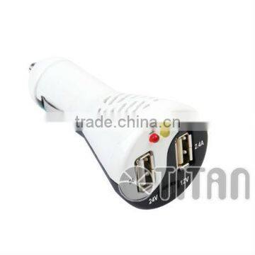 titan 2 in 1 USB charger with battery tester 3A 2ports USB car charger titan 2 in 1