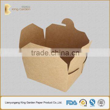 Food packaging takeaway kraft paper sqaure food boxes