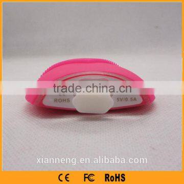 Rechargeable Silicone Anion Facial Cleansing Brush Vibrating Facial Massager Hypoallergenic