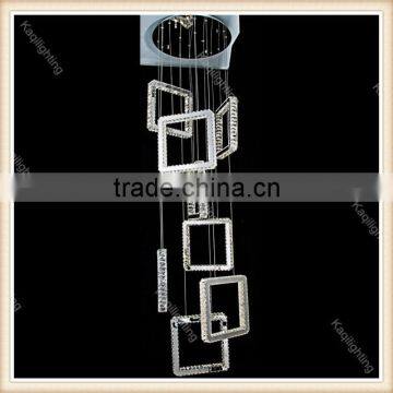 Modern luxury lamps K9 crystal hangig lights, cord wire line lamp