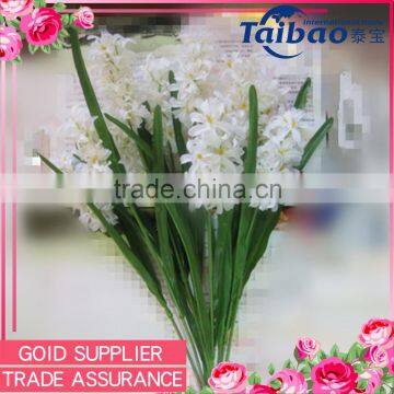 High quality lovely beige 10heads artificial fake hyacinth bouquet flower party decor wholesale