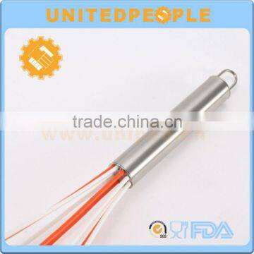 Rose Shape Stainless Steel Handle Manual Silicone Eggbeater photo-3