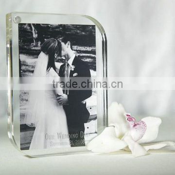 2016 wholesale acrylic frameless desk acrylic lovely photo picture frame