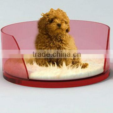 factory directly sale customized acrylic dog bed with cushion