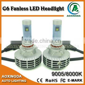 HB3 G6 Led Headlight Fanless All in One Design 6000lm