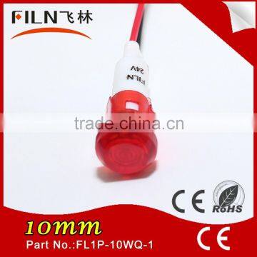 Plastic10MM With Wire Panel Mount Red 12V pilot light sensor