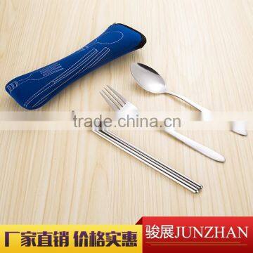 Traveling spoon fork with OEM cloth bag pack and low price made by Junzhan Directly