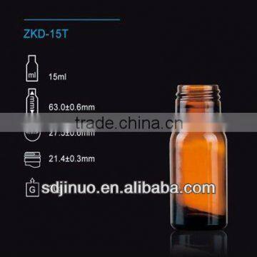 15ml amber glass bottle